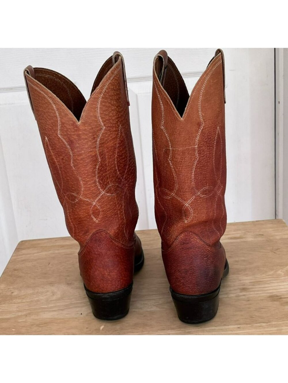 Vtg Acme Vulcan 9024 Cowgirl Western Boots 11D Pull On Oil Resistant made in USA - Picture 3 of 11